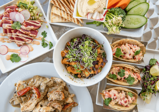 User taking photo of food